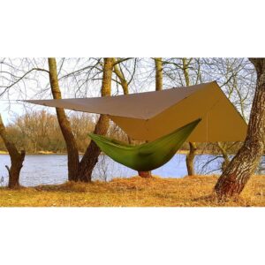 Bushmen Ultralight Tarp 3×3 Dark Olive - Image 6