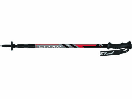 Fizan Trek 3 part anti-shock trekking poles Red (pair)