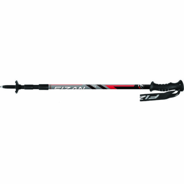 Fizan Trek 3 part anti-shock trekking poles Red (pair)