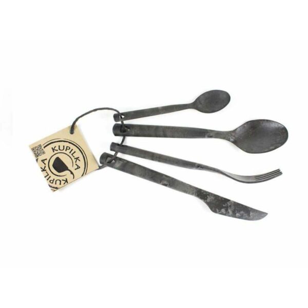 Kupilka Besteckset, 4 Teilig, Set di Posate Unisex, Nero, 1 Stück (1er Pack