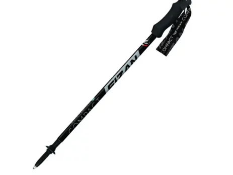 Fizan Compact ultra light walking/trekking poles – Black (pair)