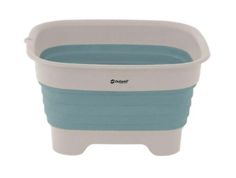 Outwell Collapsable Wash Bowl with Drain Classic Blue