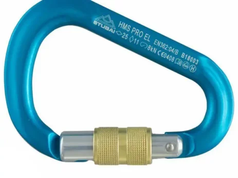 STUBAI HMS PRO EASYLOCK climbing carabiner with screwgate, anodised