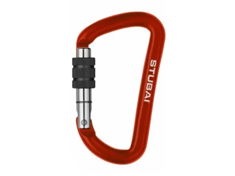 Stubai Off Set D Mini-Karabiner Screwgate accessory Red