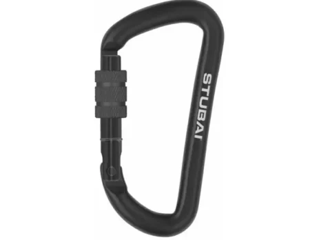 Stubai Off-Set D Mini-Karabiner – Screwgate (accessory) – Black