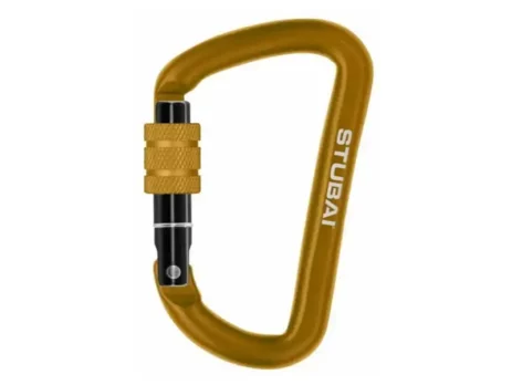 Stubai Off-Set D Mini-Karabiner – Screwgate (accessory) – Orange
