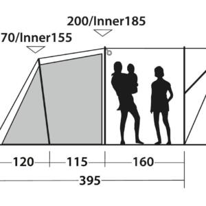 Outwell Sky 4 Size Guide