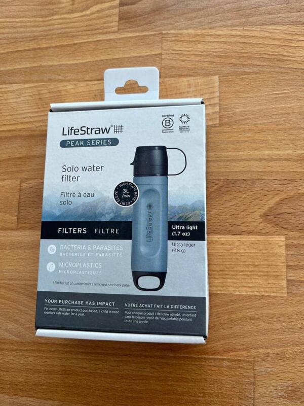 LifeStraw Peak Series Solo Personal Water Filter Mountain Blue