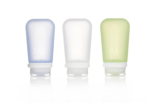GoToob+ 3 Pack Large 100ml Clear Green Blue