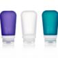 GoToob+ 3 Pack Large 100ml Clear Purple Turquoise