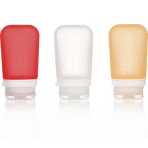 GoToob+ 3 Pack Medium 74ml Clear Red Orange