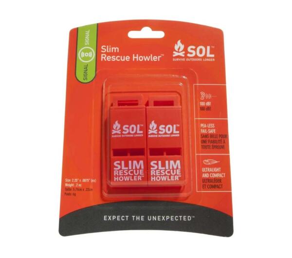 Slim Rescue Howler Whistle 2 Pack