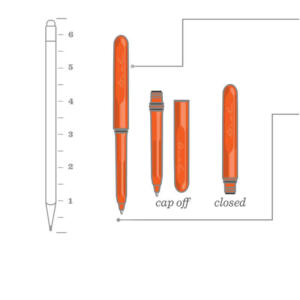 All Weather Pocket Pen Orange Black Ink