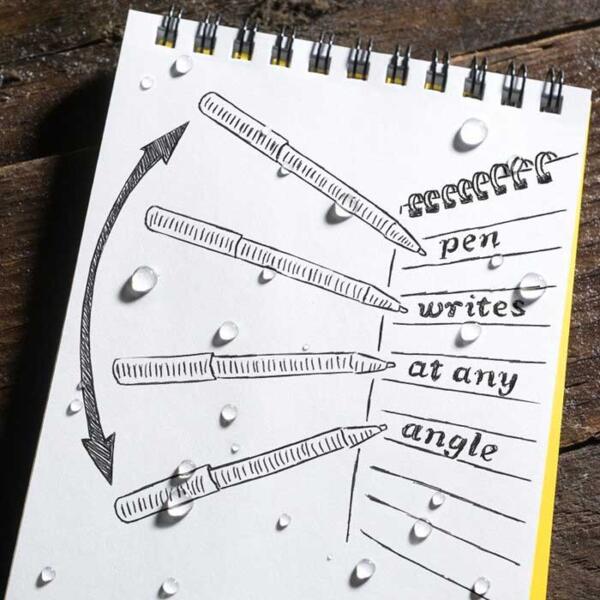 All Weather Pocket Pen Orange Black Ink