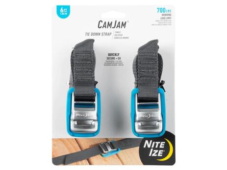CamJam Tie Down Strap 6ft 2 Pack Blue