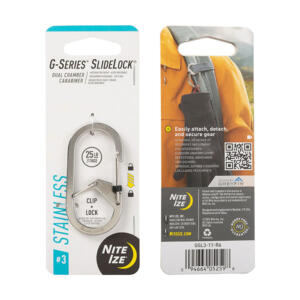 G-Series SlideLock Dual Chamber Carabiner S Steel 3