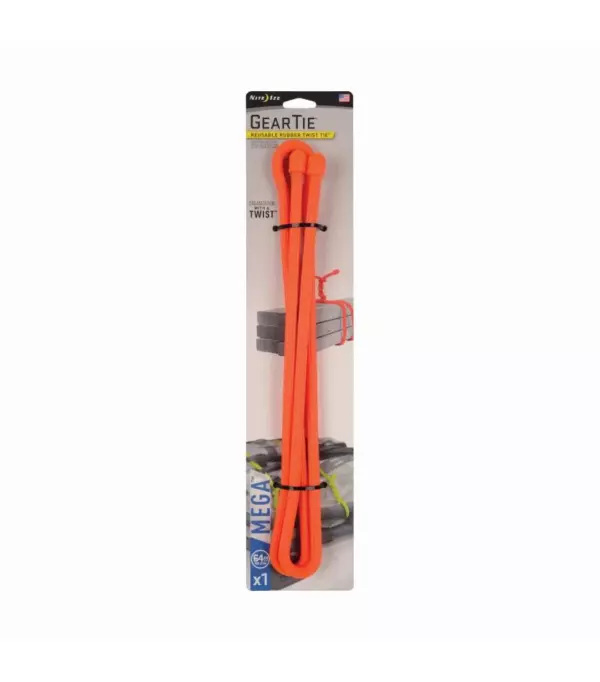 Gear Tie Mega Twist Tie 64 Inch Bright Orange