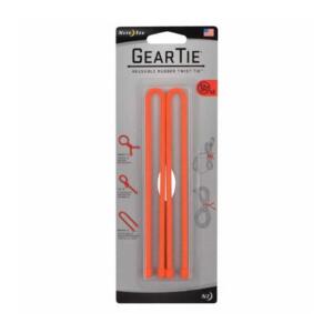 Gear Tie Reusable Rubber Twist Tie 12 In 2 Pack Orange
