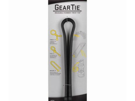 Gear Tie Reusable Rubber Twist Tie 18 In 2 Pack Black