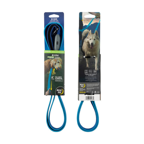 NiteDog Rechargeable LED Leash Blue LED