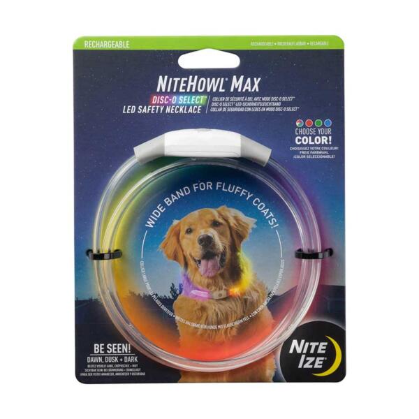 NiteHowl Max Rechargeable LED Safety Necklace Disc-O Select