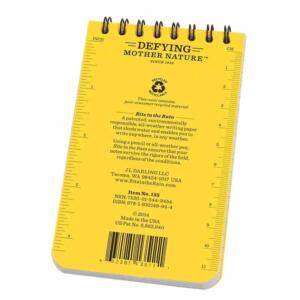 Notebook Top Spiral Bound 3 x 5 White Yellow