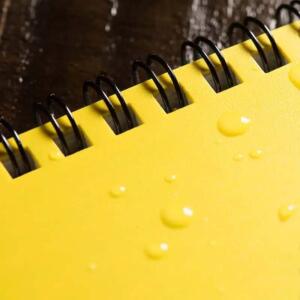 Notebook Top Spiral Bound 3 x 5 White Yellow