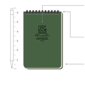 Notebook Top Spiral Bound 4 x 6 Green