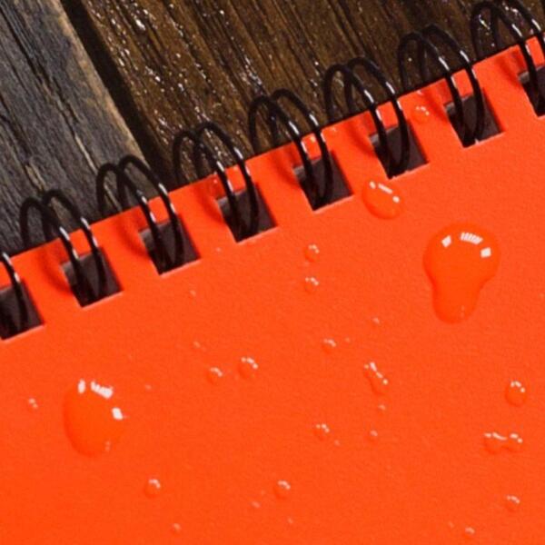 Notebook Top Spiral Bound 4 x 6 White Orange