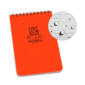 Notebook Top Spiral Bound 4 x 6 White Orange