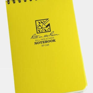 Notebook Top Spiral Bound 4 x 6 White Yellow