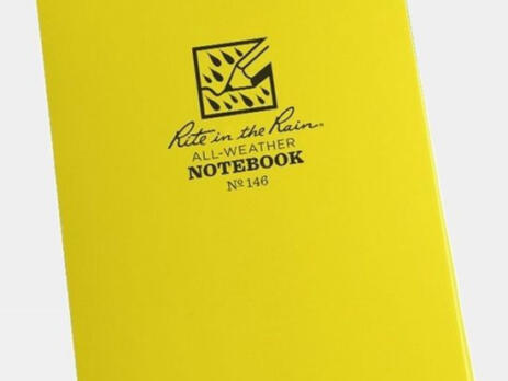 Notebook Top Spiral Bound 4 x 6 White Yellow