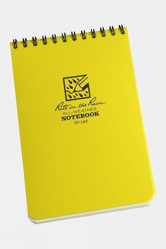 Notebook Top Spiral Bound 4 x 6 White Yellow