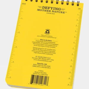 Notebook Top Spiral Bound 4 x 6 White Yellow
