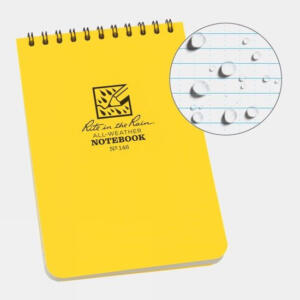 Notebook Top Spiral Bound 4 x 6 White Yellow