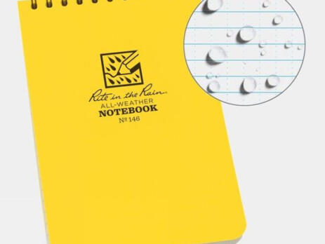 Notebook Top Spiral Bound 4 x 6 White Yellow