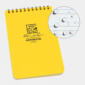 Notebook Top Spiral Bound 4 x 6 White Yellow