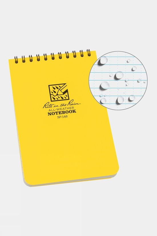 Notebook Top Spiral Bound 4 x 6 White Yellow