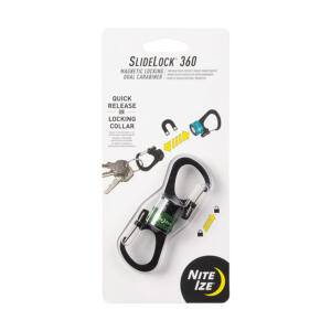 SlideLock 360 Magnetic Locking Dual Carabiner Olive