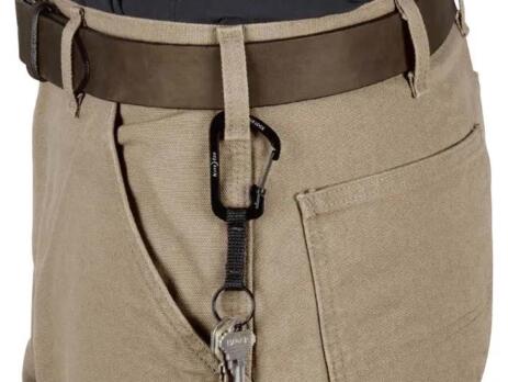 SlideLock Key Ring Stainless Steel Black