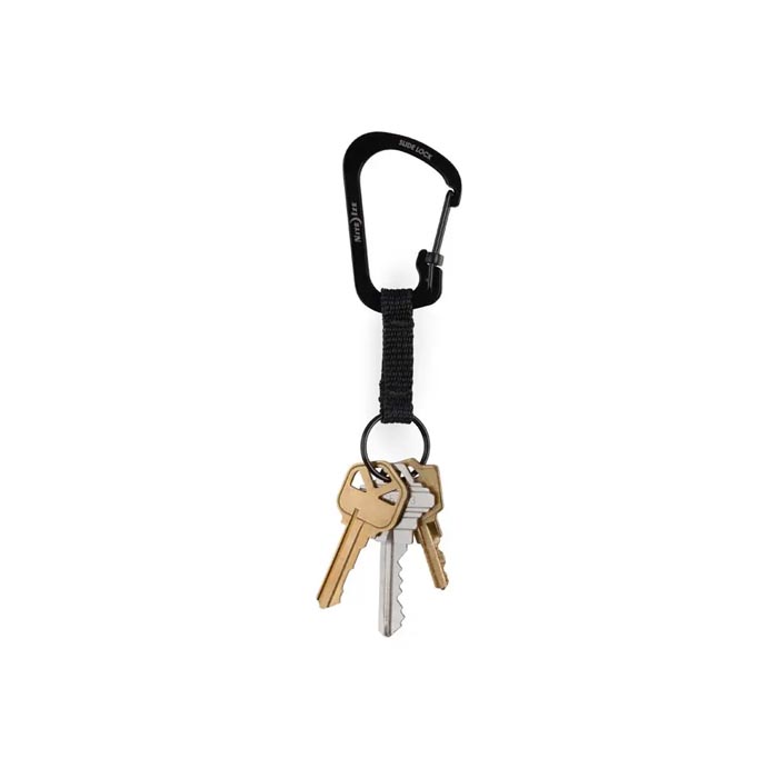 SlideLock Key Ring Stainless Steel Black - Equipment Outdoors