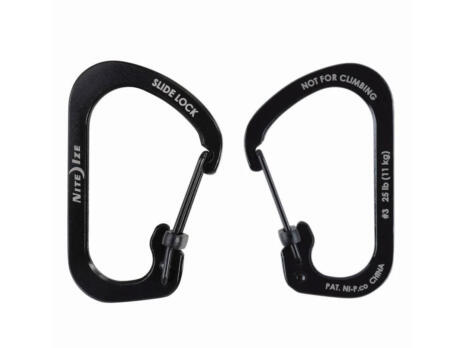 Slidelock Carabiner Stainless Steel No 3 Black