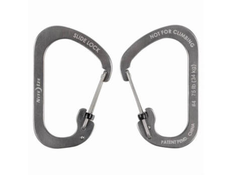 Slidelock Carabiner Stainless Steel No 4 Black