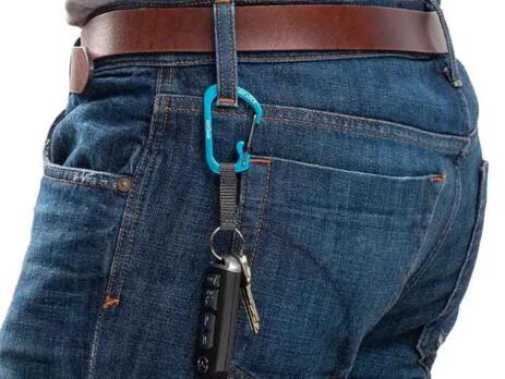 Slidelock Key Ring Aluminum Blue