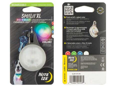 Spotlit Xl Rechargeable Carabiner Light Disc-O Select