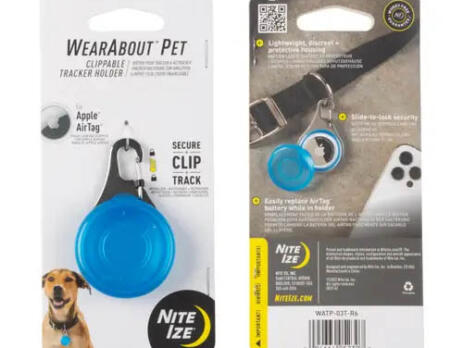 WearAbout Pet Clippable Tracker Holder Blue