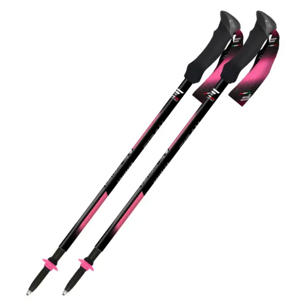 Fizan Compact 3 Tech Walking Poles Pink