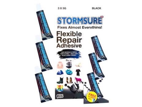 Stormsure Flexible Repair Adhesive 3x5g Black